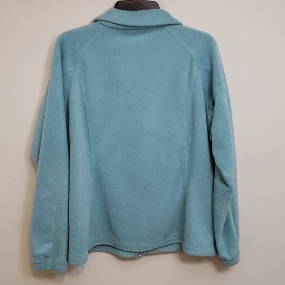 Women's Columbia Large Light Blue Fleece - Picture 2 of 4